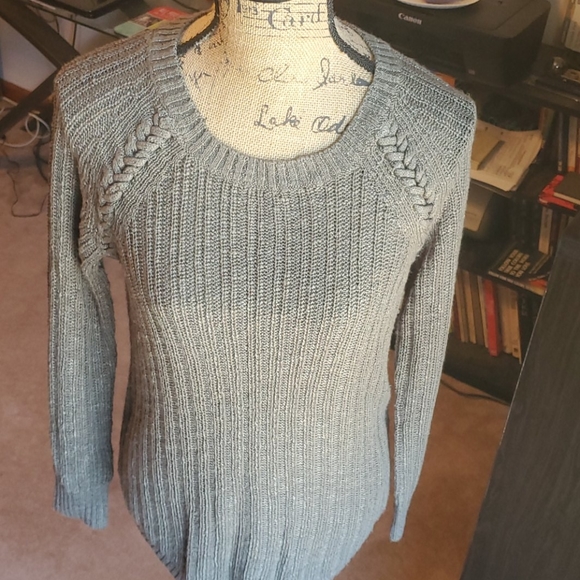 Pink Republic size Large sage green sweater - Picture 2 of 11